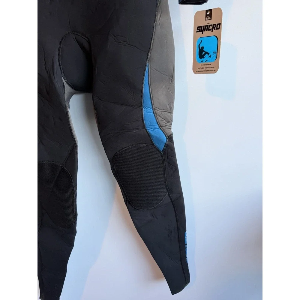 Quiksilver Wetsuit Men's 4/3 Syncro+ Chest Zip-blue-black-Medium-tall-NWT Surfer